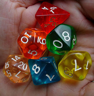 Multifaced dice